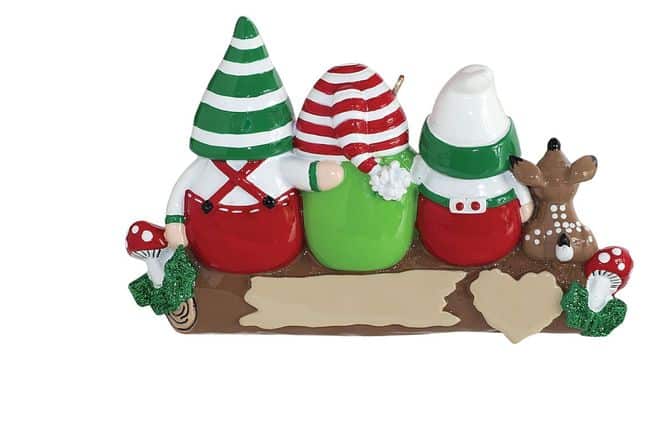 Family Idle Gnomes Ornament Personalize