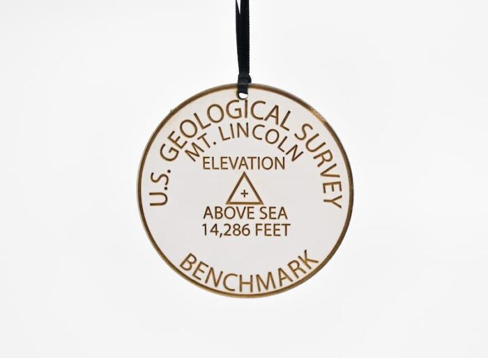 Colorado 14ers Geographical Benchmark Ornaments St Nicks Exclusive