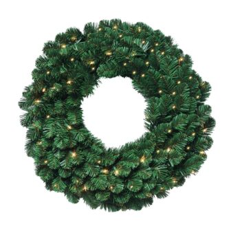Deluxe Oregon Fir Wreath Pre-Lit or Unlit