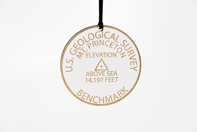 Colorado 14ers Geographical Benchmark Ornaments St Nicks Exclusive