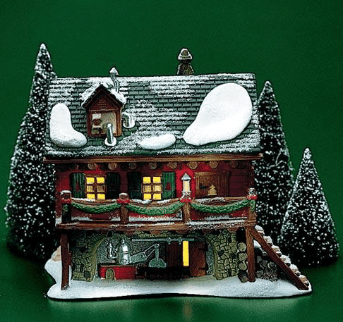 Dept 56 Rare Retired North Pole Santas Woodworks Pre owned