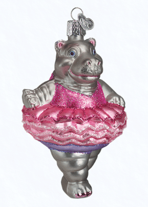 Old World Christmas Twinkle Toes Hippo Ornament