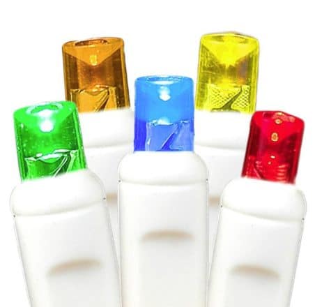 Multi Led M5 Lights White Cord 20 Bulbs