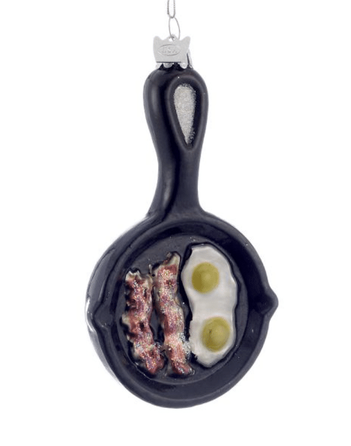Frying Pan Glass Ornament
