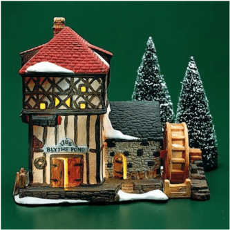 Dept. 56 Rare Retired Dickens Village Blythe Pond Mill House Pre-Owned