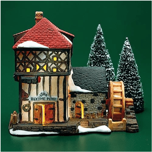 Dept 56 Rare Retired Dickens Village Blythe Pond Mill House Pre owned