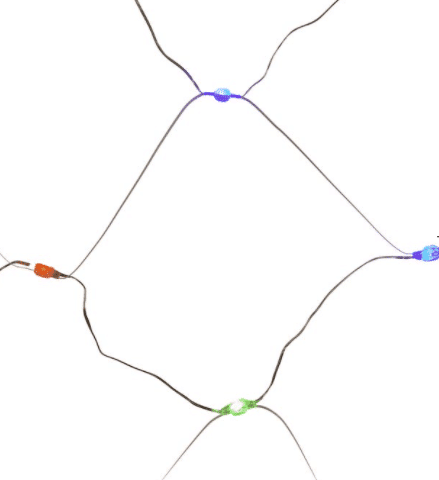 Dual Color Led Net style Light Set Warm White and Multi color