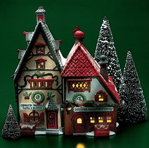 Dept 56 Rare Retired North Pole Spelling Houses Pre owned