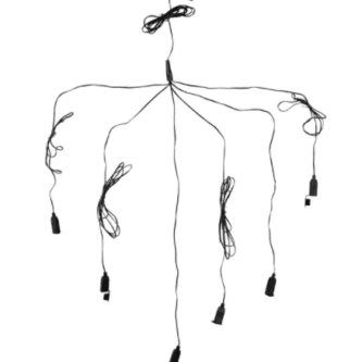 Split USB Extension Cord Dual Outlet