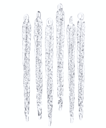 Spun Glass Icicle Ornament Set