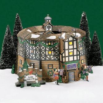 The Old Globe Theatre Dept. 56 Rare Retired Dickens Village Pre-Owned