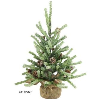 Frosted Pine Pinecone Trees   18"