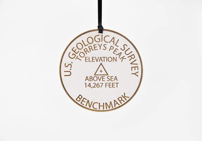 Colorado 14ers Geographical Benchmark Ornaments St Nicks Exclusive
