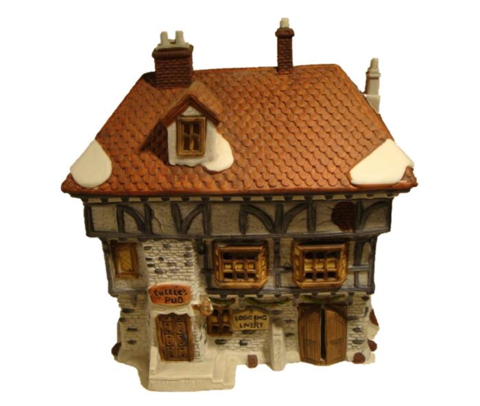 Dept 56 Rare Retired Dickens Lane Shops Set of Three Pre owned