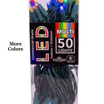 Wide Angle LED 50 Light Sets Multi color package
