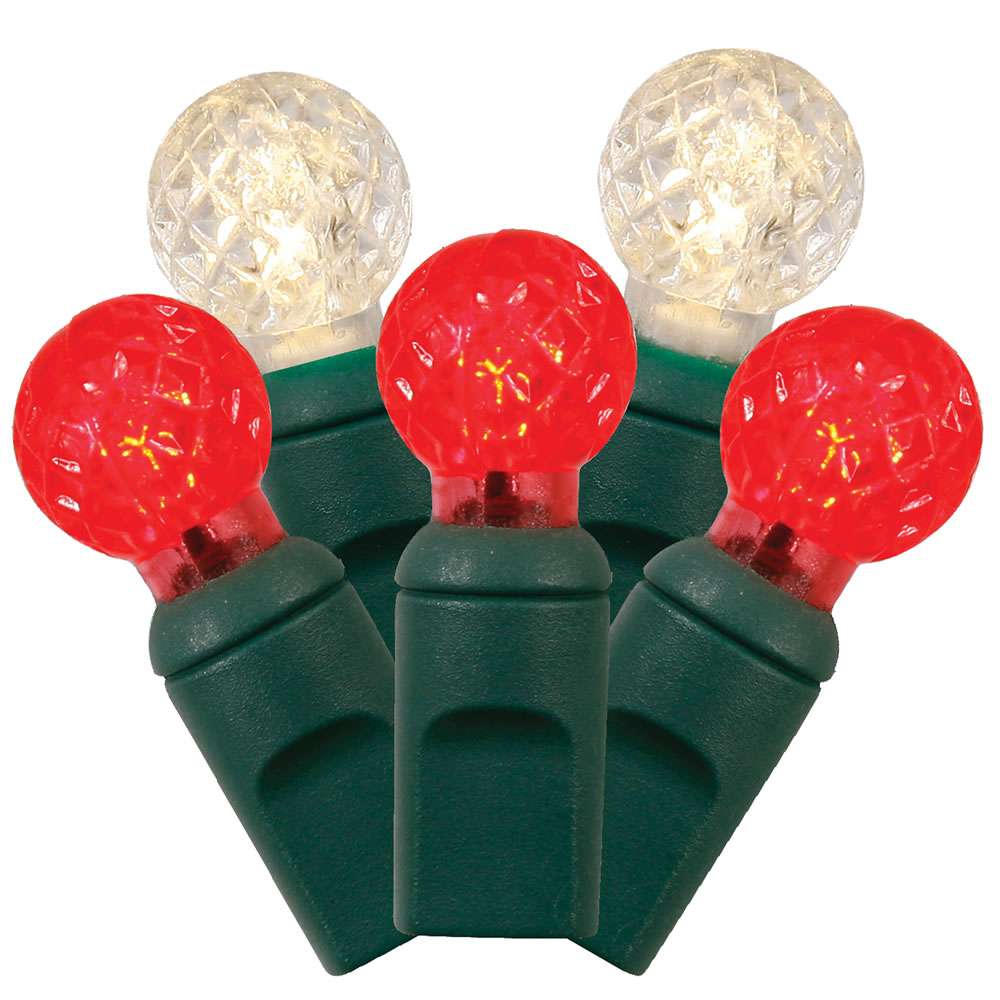 50 Bulb Berry Led G12 Light Sets Red and White