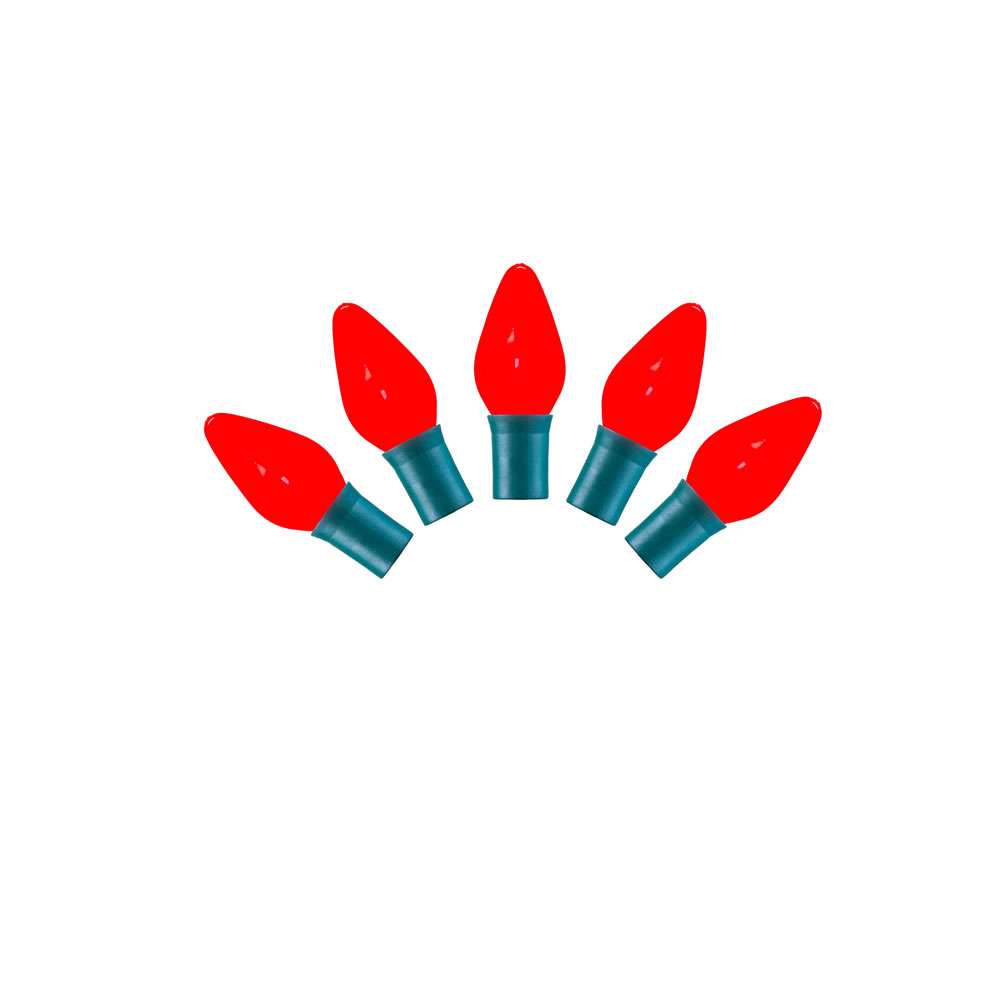 25 Bulb C7 Led Light Set Red