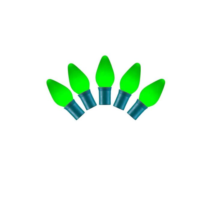 25 Bulb C7 Led Light Set Green