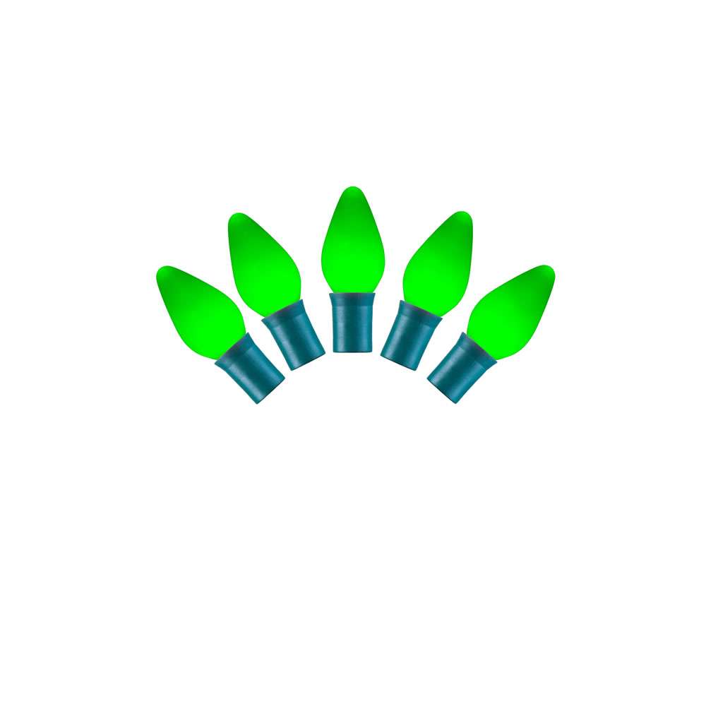 25 Bulb C7 Led Light Set Green