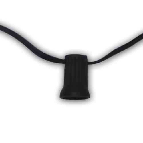 C7 G40 E12 Black 25 Light Socket Strand