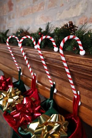 Candy Cane Stocking Holder Hooks