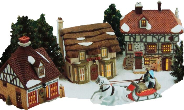 Dept 56 Rare Retired Dickens Lane Shops Set of Three Pre owned