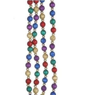 Multi-Colored Glitter Beaded Garland