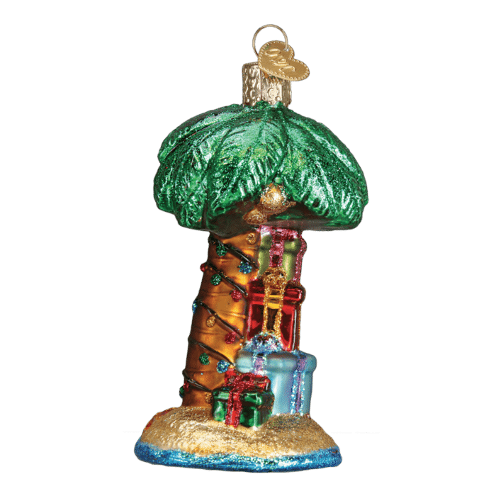 Old World Christmas Blown Glass Christmas Palm Tree Ornament