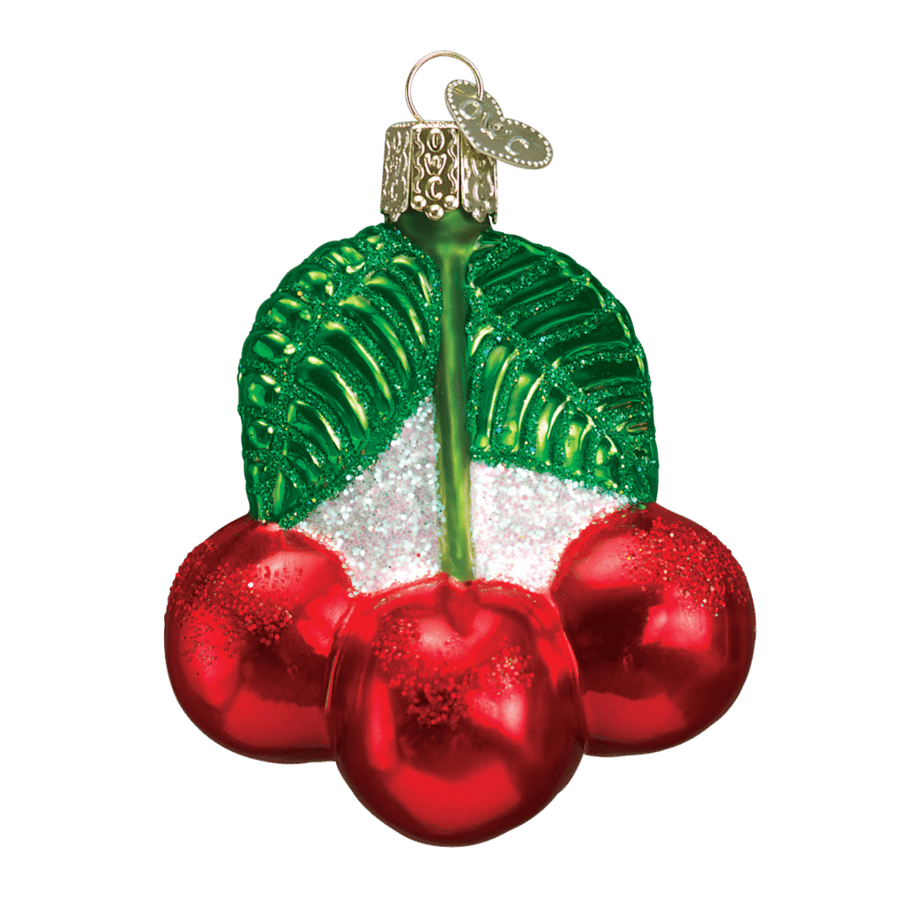 Old World Christmas Blown Glass Cherries Ornament