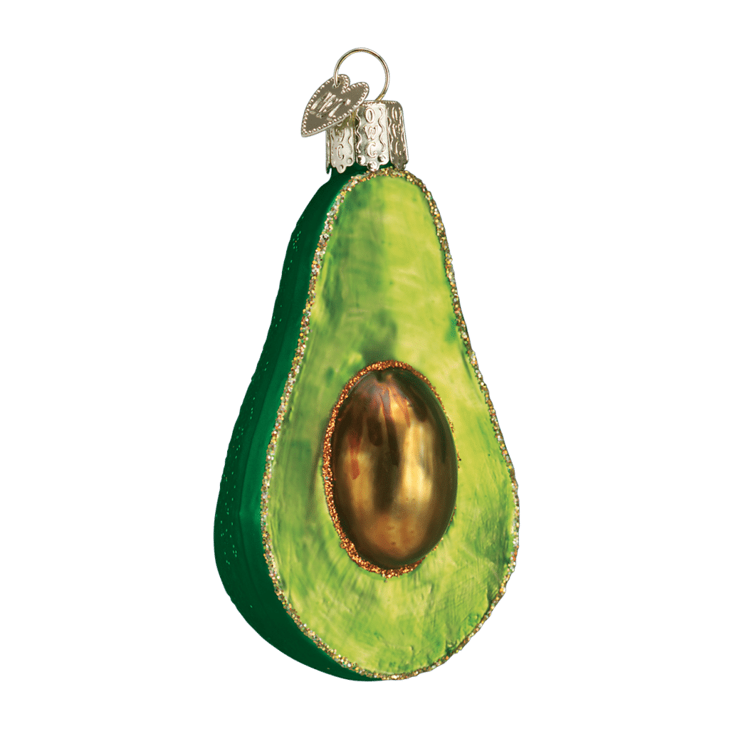 Old World Christmas Blown Glass Avocado Ornament