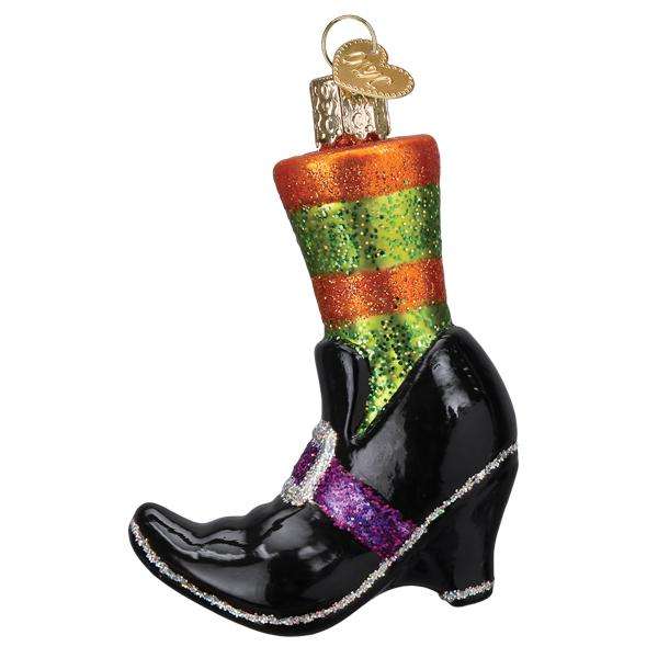 Old World Christmas Blown Glass Witches Shoe Ornament