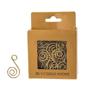 Ornament Hooks Gold Swirl Wire Hooks