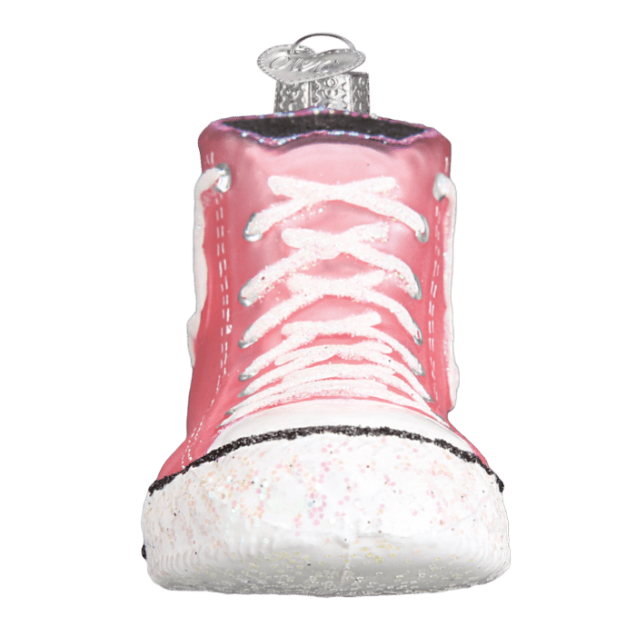 Old World Christmas Blown Pink High top Sneaker Ornament