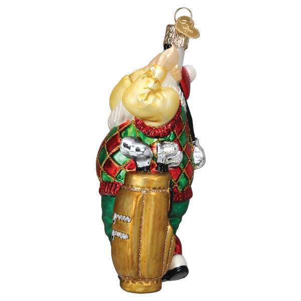Golfing Santa Ornament Old World Christmas