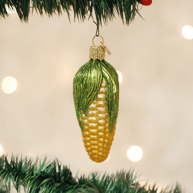 Old World Christmas Blown Glass Ear of Corn Ornament