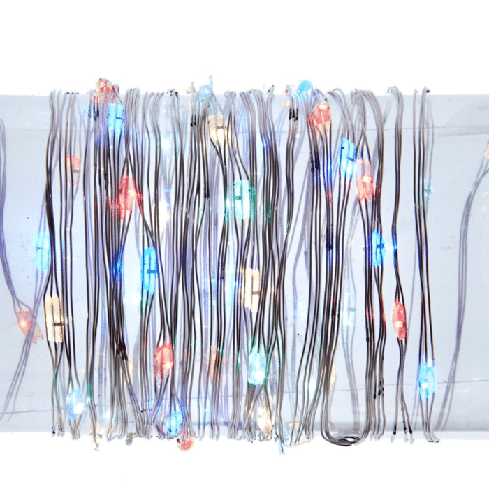 Fairie Lights Silver String Multi Color Led