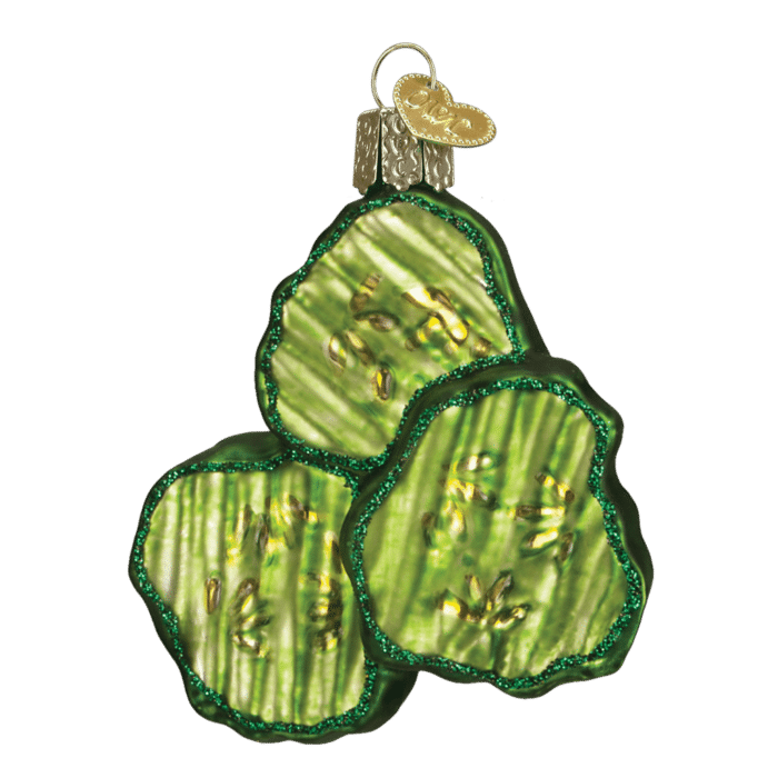 Old World Christmas Blown Glass Pickle Chips Ornament