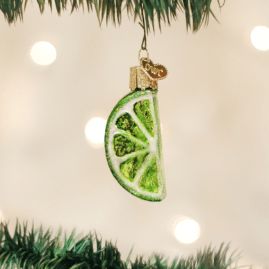 Old World Christmas Blown Glass Lime Slice Ornament