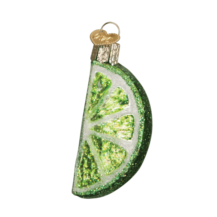 Old World Christmas Blown Glass Lime Slice Ornament