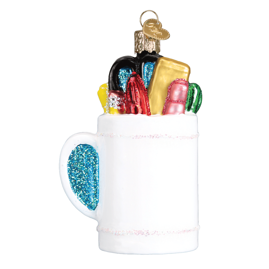 Old World Christmas Blown Glass Best Teacher Mug Ornament