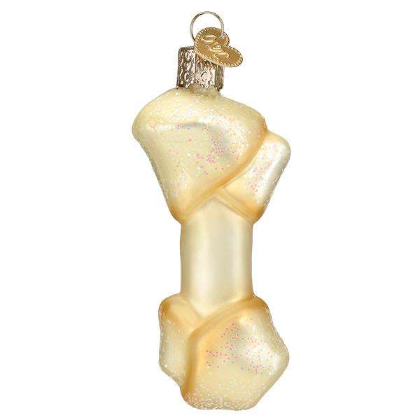 Old World Christmas Blown Glass Rawhide Bone Ornament