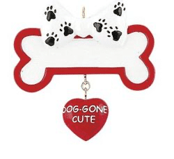 Dog Gone Cute Bone Ornament