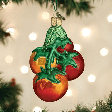 Old World Christmas Blown Glass Tomatoes on Vine Ornament