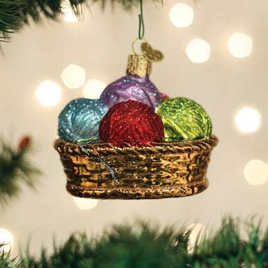 Basket of Yarn Ornament Old World Christmas