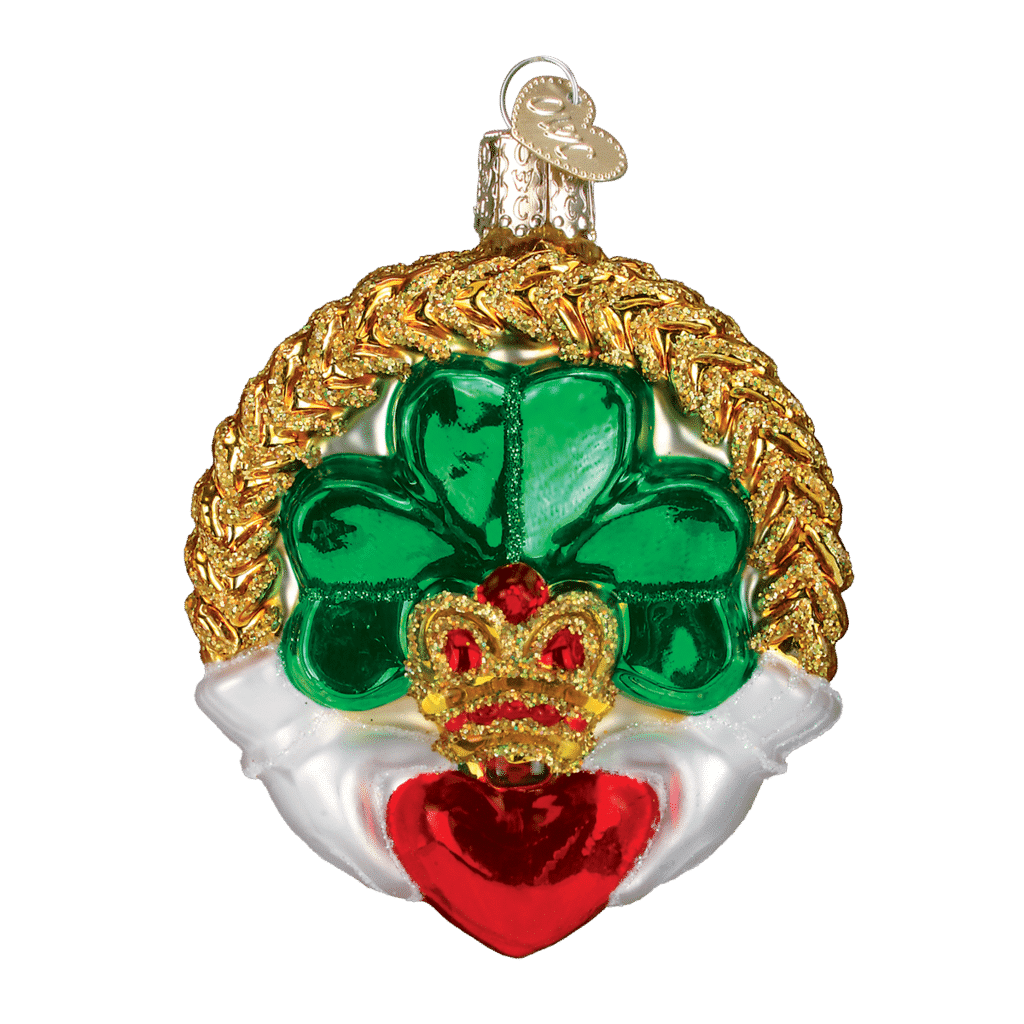Old World Christmas Blown Glass Claddagh Ornament