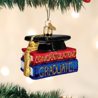 Old World Christmas Blown Glass Congrats Graduate Ornament