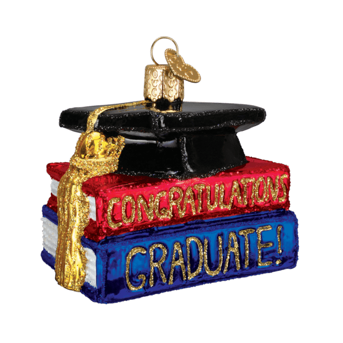 Old World Christmas Blown Glass Congrats Graduate Ornament