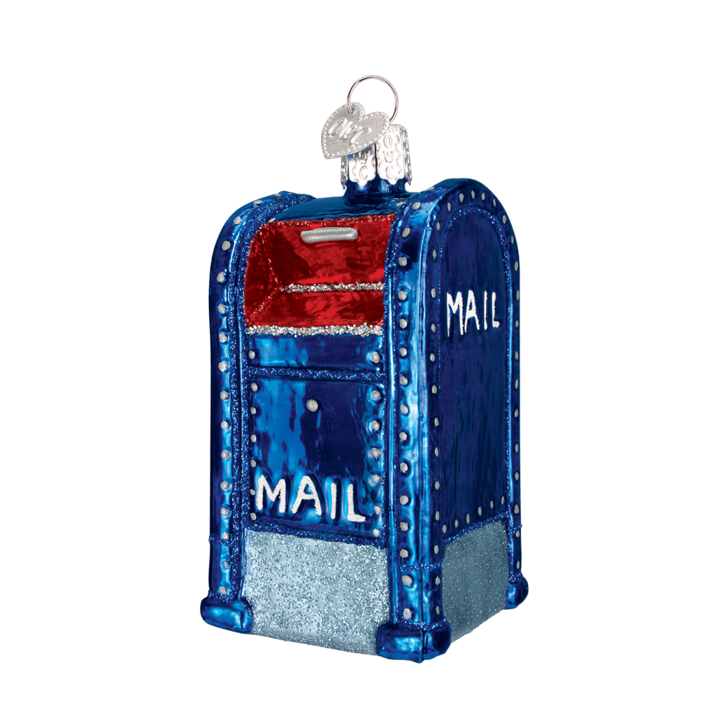 Old World Christmas Blown Glass Mail Box Ornament