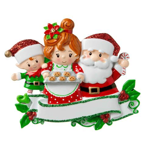 Santa  Mrs Claus Family Ornaments Click for More Sizes