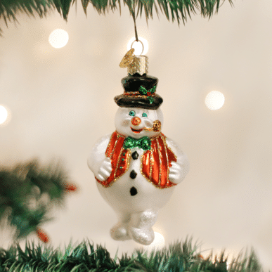 Old World Christmas Blown Glass Mr Frosty Ornament